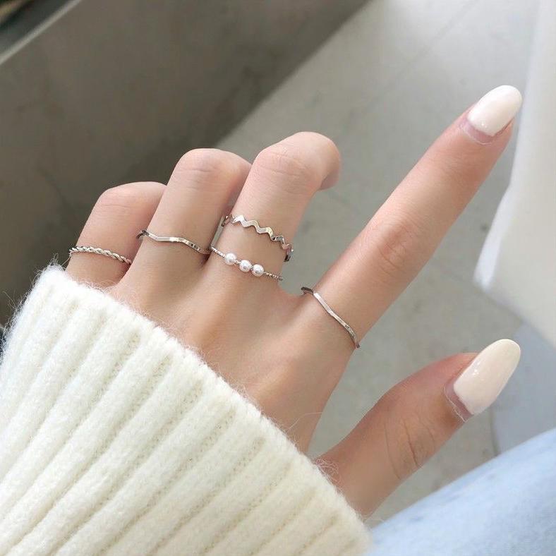 Sale Cincin Set 5 Pcs Gaya Korea Aksesoris Fashion Wanita