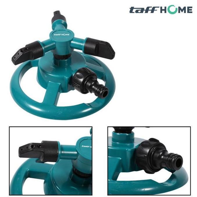 PARANE Penyiram Taman Tanaman Otomatis Putar 360 Derajat 3 Sprinkler Spray 1/2 Inch Nozzle 3 Aliran 