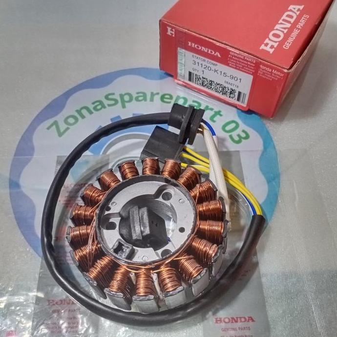 STATOR ASSY 18 MATA COMP K15 HONDA CB 150 / VERZA SPULL SPUL MOTOR CB 150 / VERZA Motorcycle Sparepa