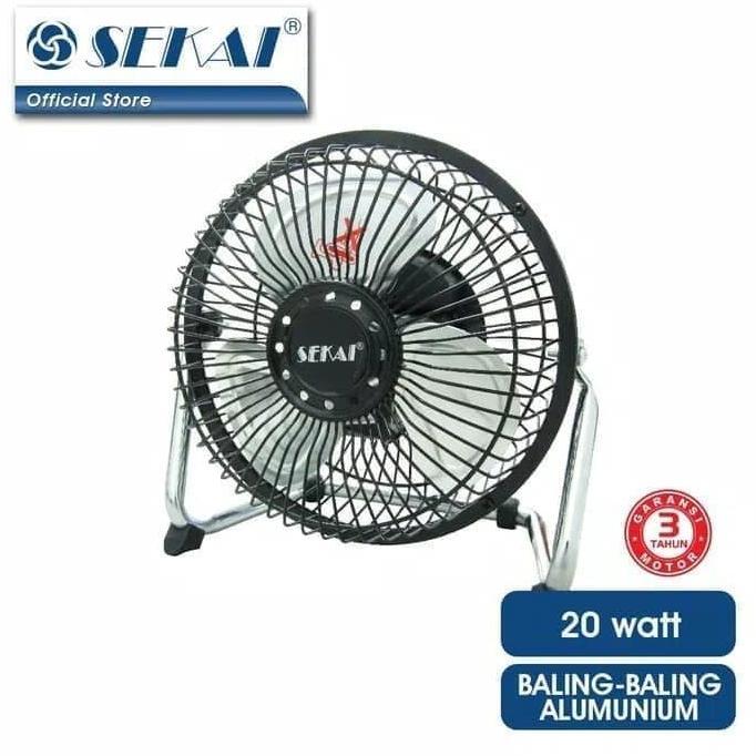 TERLARIS KIPAS ANGIN MEJA KECIL BESI 6 INCH SEKAI HFN 650