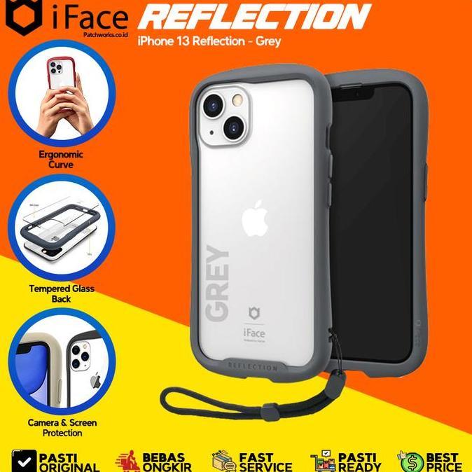 iFace Compatible For iPhone 13 Reflection Grey Softcase Anti Crack Tahan Banting