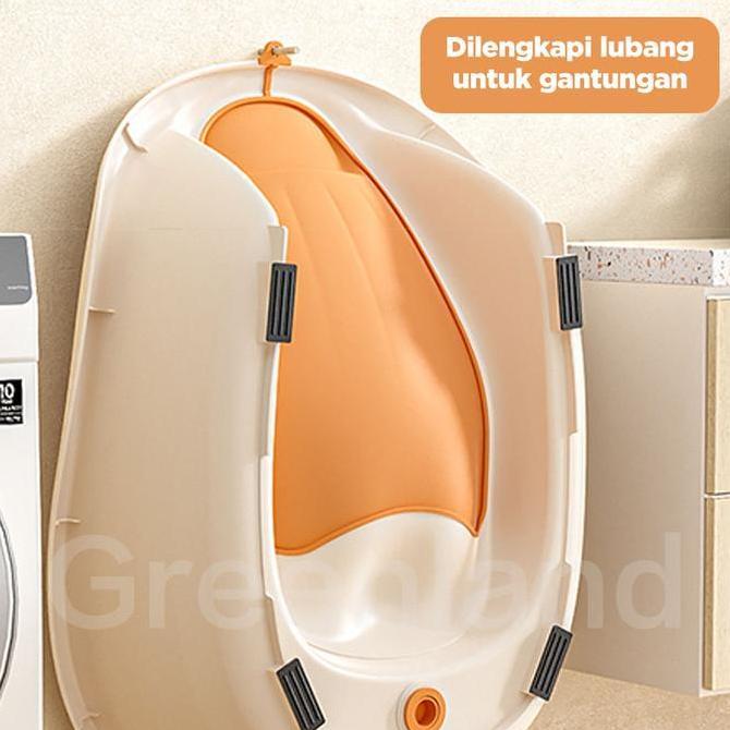 Greenland Bak Mandi Bayi JUMBO+Senderan Tempat Mandi Bayi Balita Baby Bathtub Dengan Matras HOE203