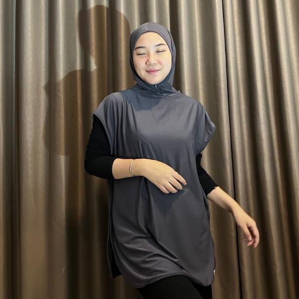 HOT DEALS HIJAB ROMPI SPORTY Hoodie Syar'i /Jilbab Senam / Baju Atasan Olahraga Wanita, Senam Zumba/
