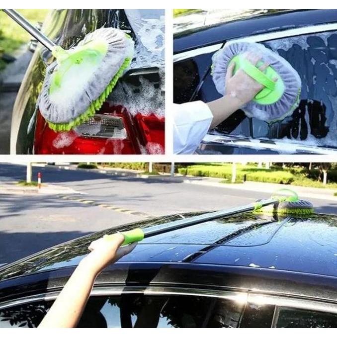Alat Pel Untuk Sikat Pembersih Cuci Mobil Microfiber Kemoceng Bahan Cendol Multifungsi