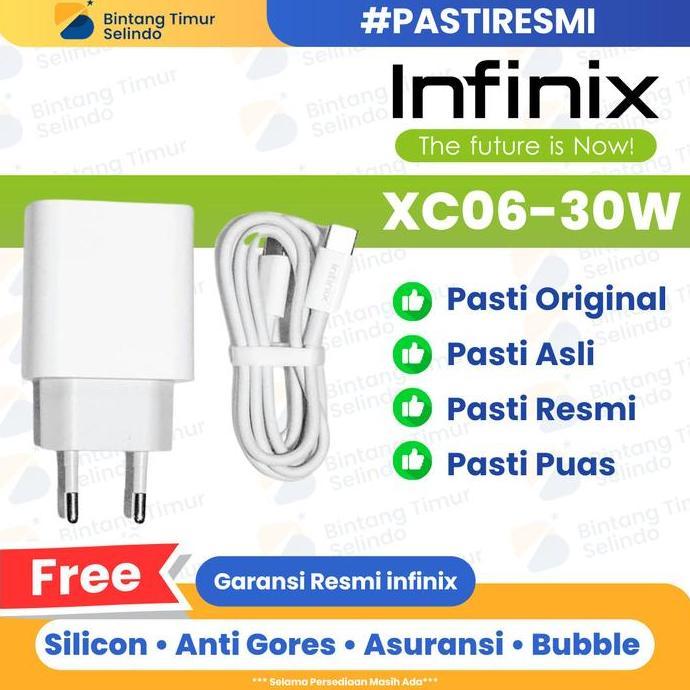 Infinix Charger Kit XC06 - 30W Fast Charging Adaptor with 3A Type-C to C Cable