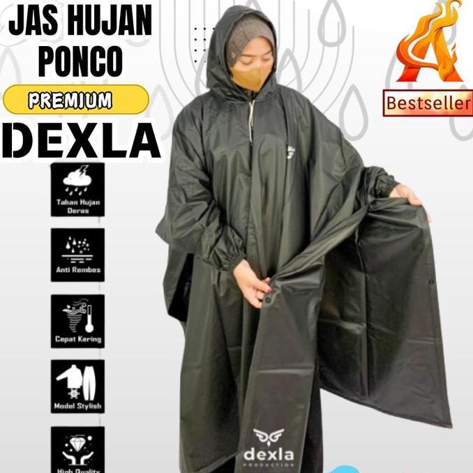 NEW JAS HUJAN DEXLA - JAS HUJAN PONCO BATMAN LENGAN KALONG KELELAWAR JUMBO PVC TEBAL ANTI TEMBUS PRE