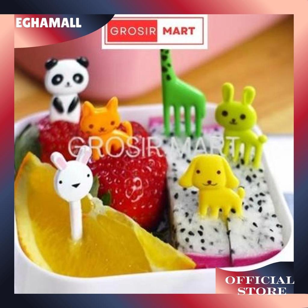 GrosirMart Tusukan Bento Karakter Garpu Bento Buah Motif Kacamata Foodpicks Tools Dekorasi Bento Tus
