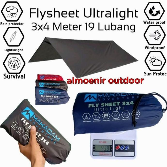 NEW FLY SHEET ULTRALIGHT 3X4 METER ORI