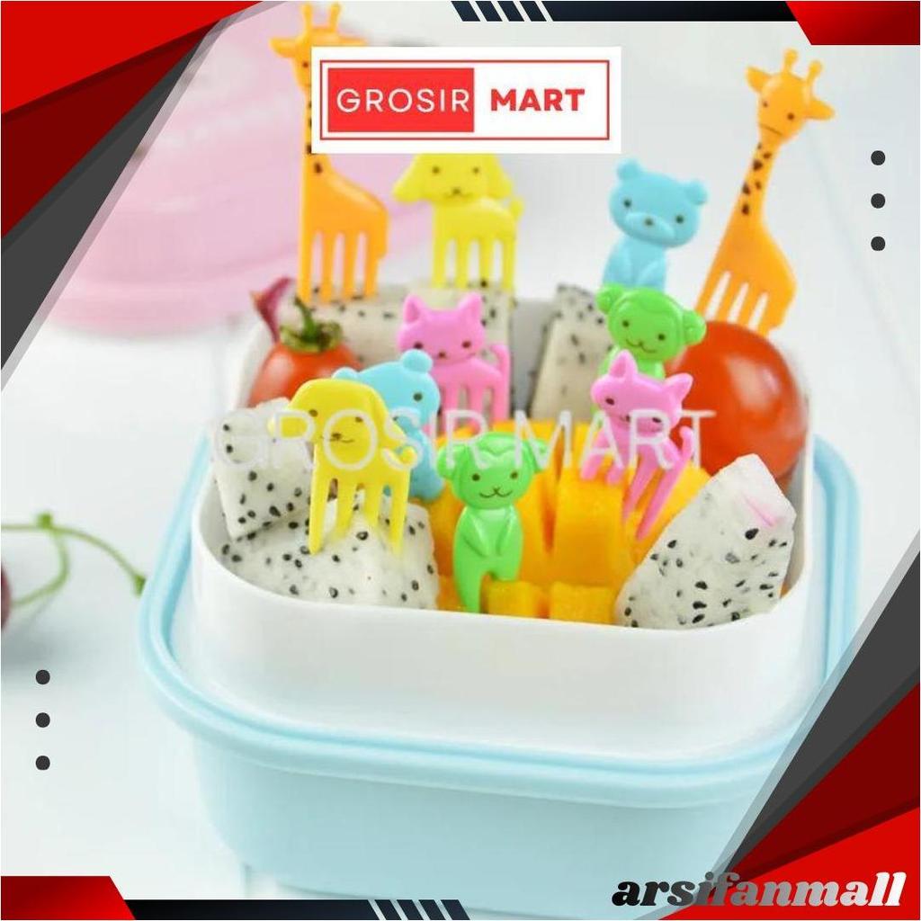 GrosirMart Tusukan Bento Karakter Garpu Bento Buah Motif Kacamata Foodpicks Tools Dekorasi Bento Tus