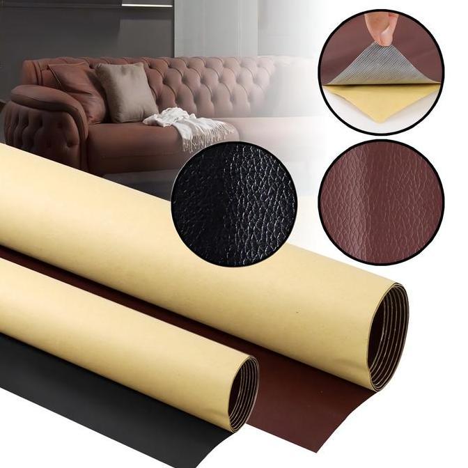 Stiker Kulit Sintetis Tambal Sofa Kursi Jok Mobil Jok Motor Waterproof