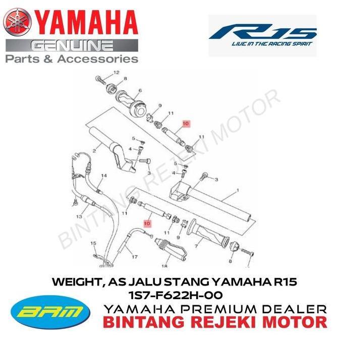 WEIGHT, AS JALU STANG YAMAHA R15 1S7-F622H-00