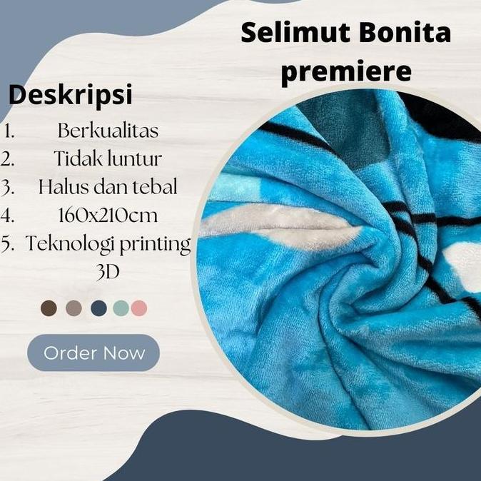 Selimut Bonita Disperse 3D VARIAN D Ukuran 160x200 cm murah