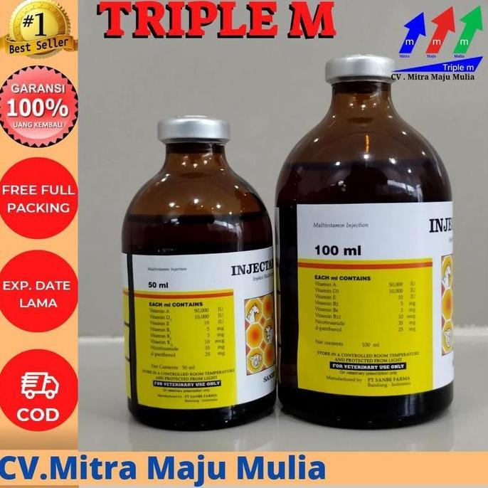 WHY-01 Injectamin 50 ml dan Injectamin 100 ml Vitamin Ternak PT Sanbe