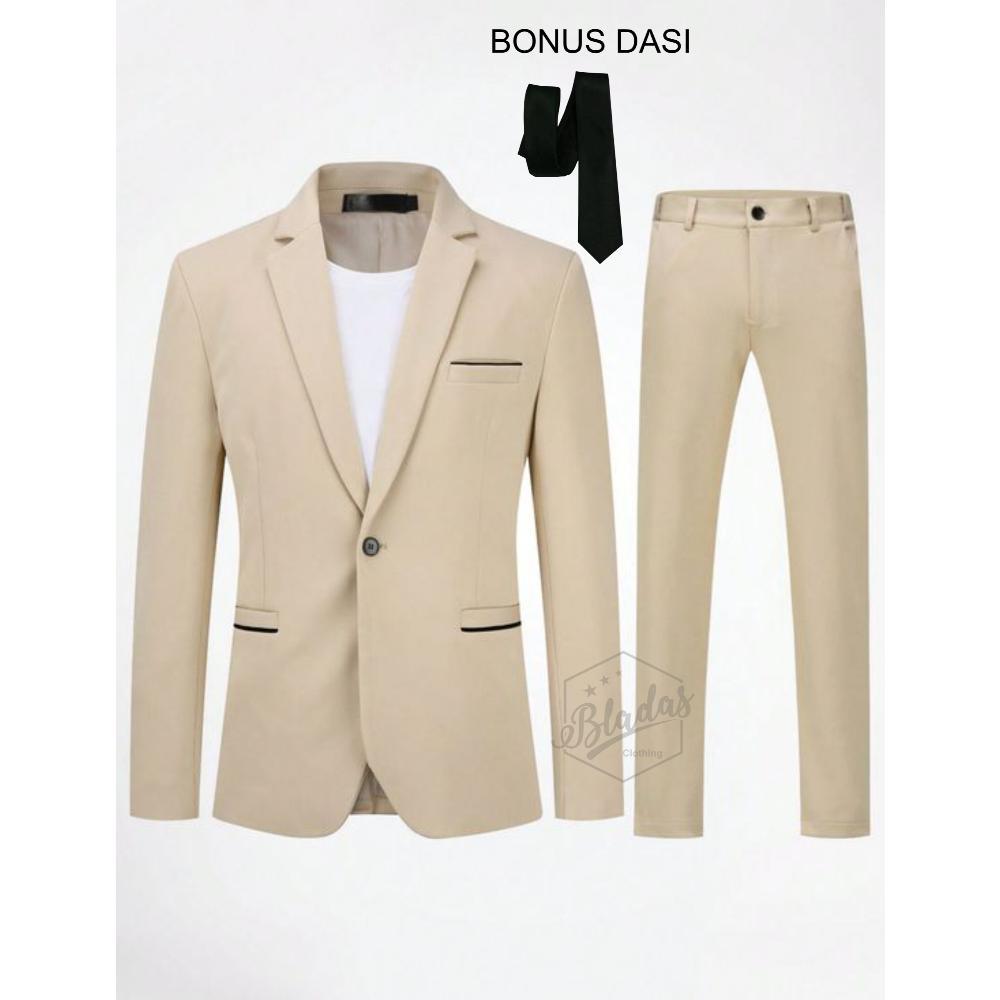 SETELAN JAS PRIA PREMIUM - JAS PRIA - JAS FORMAL - JAS FORMAL PRIA SETELAN- JAS PRIA HITAM