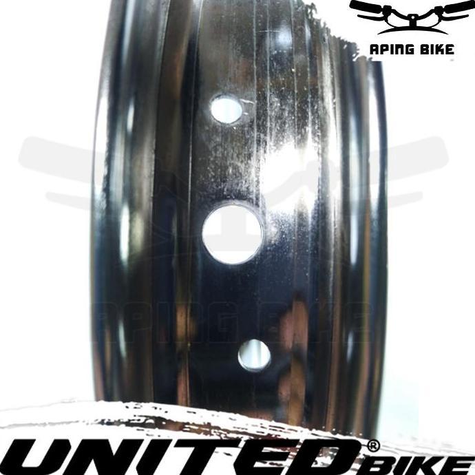 Velg Besi United 12 16H Chrome Rims Sepeda Pelek Aloy Sepeda Anak