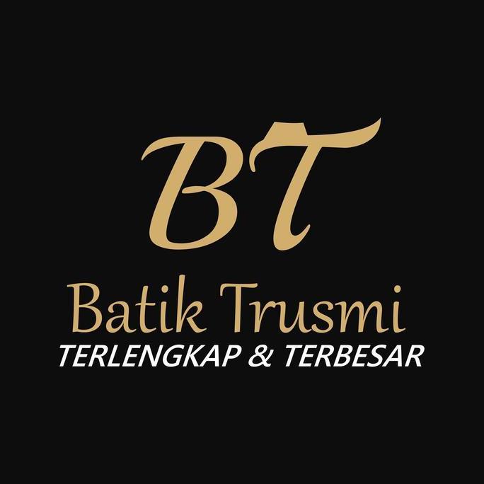 BATIK TRUSMI Kemeja Lengan Pendek Hem Pria Batik Tulis Premium Motif Mega Mendung Langit Biru Katun 