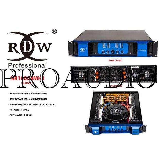 Produk Asli Power Amplifier Nr10004Mk3 / Nr 10004 Mk3 Rdw Professional