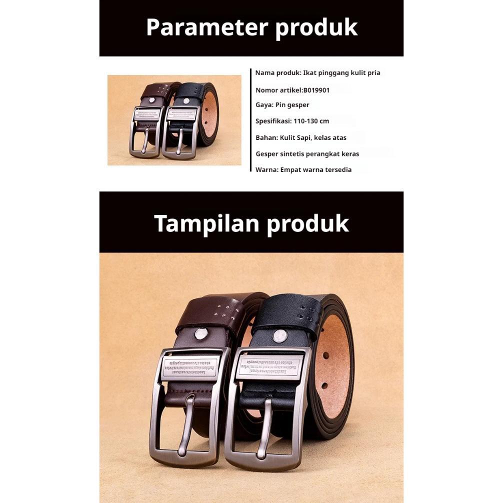 HOT [Tali Kulit 100% Asli] Sabuk Pria/Ikat Pinggang Pria/Sabuk Kulit Pria/sabuk pinggang pria/tali p