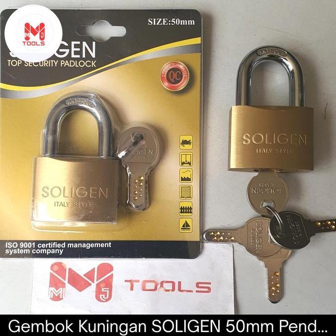 Ready Gembok Kuningan SOLIGEN 50mm Pendek Per - SOLIGEN Brass Padlock - SOLIGEN Gembok Kuningan Per 