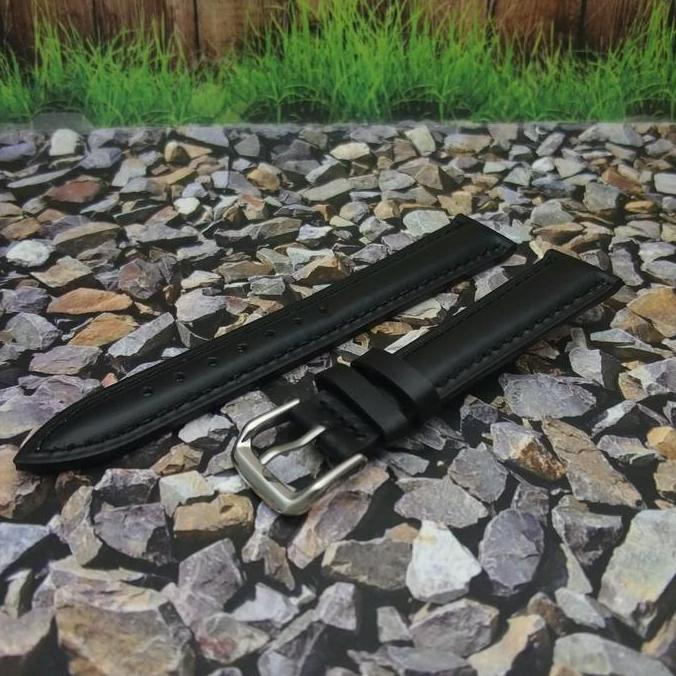 Tali Kulit Jam Tangan Casio MTP-1095E-1A MTP 1095E 1A Hitam