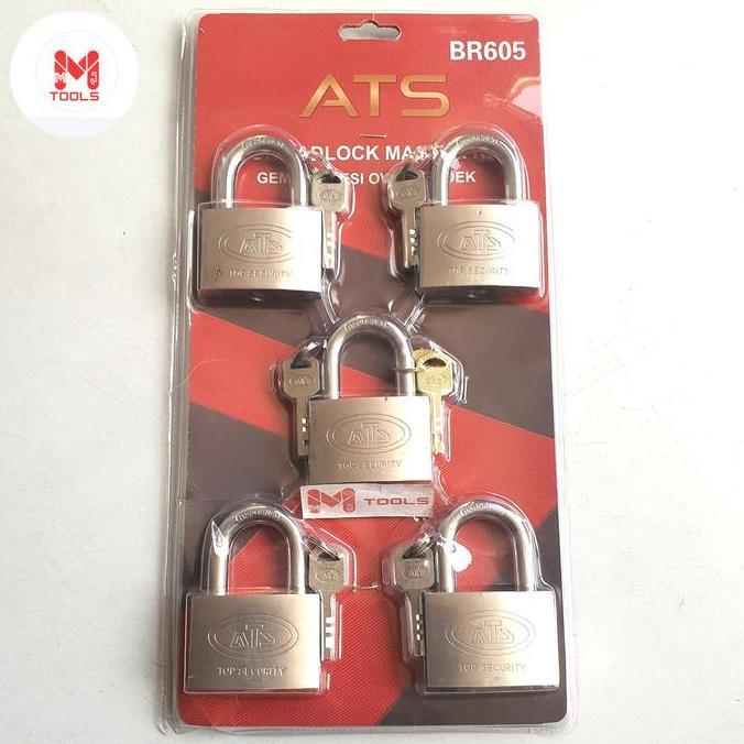 Ready Gembok Master Key ATS 60 mm x 5 pcs - ATS Kunci Gembok Master Key 60 mm 5 gembok