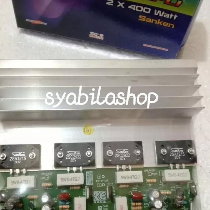 Produk Asli Kit Power Amplifier Stereo 2X400 Watt Sanken Salome Ranic
