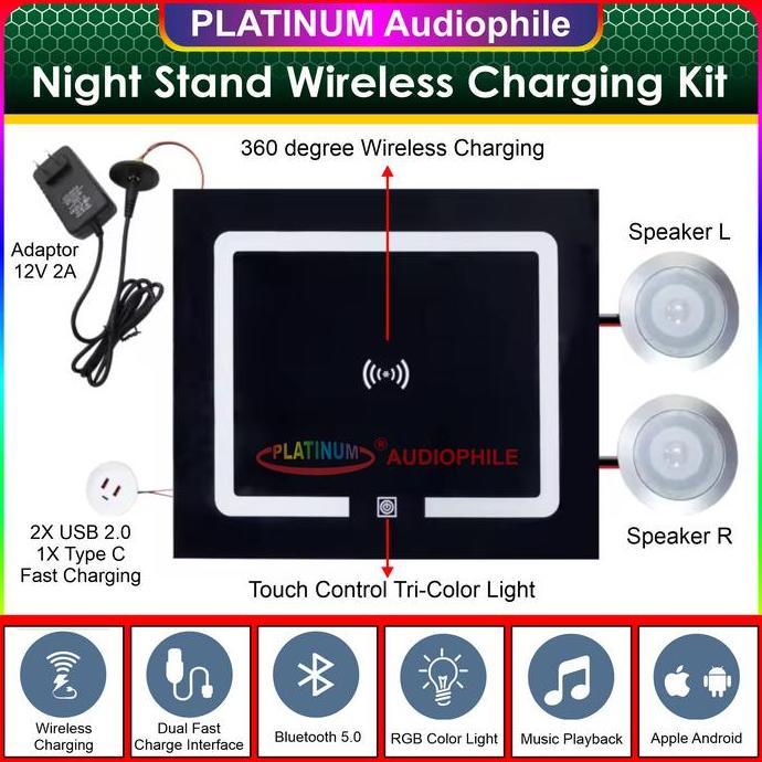 Best Seller Wireless Charging Night Stand Diy Kit Bluetooth Mp3 Decoder Amplifier Multimedia
