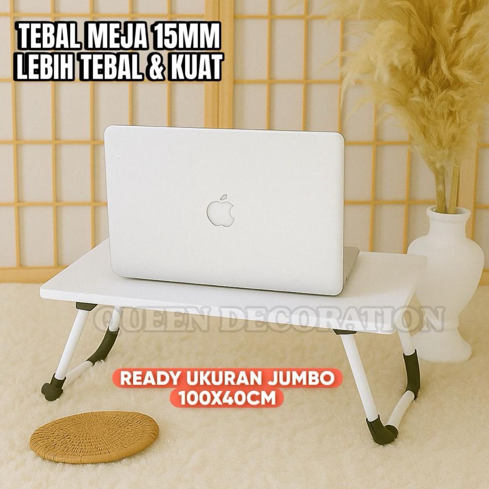 PROMO MEJA KAKI LIPAT JUMBO Meja laptop lipat 80*40 / 60*40 kerja tulis belajar pc komputer anak les