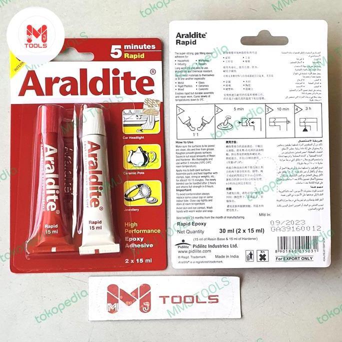 Ready Lem ARALDITE 5 menit - Lem ARALDITE Merah - ARALDITE Lem Epoxy