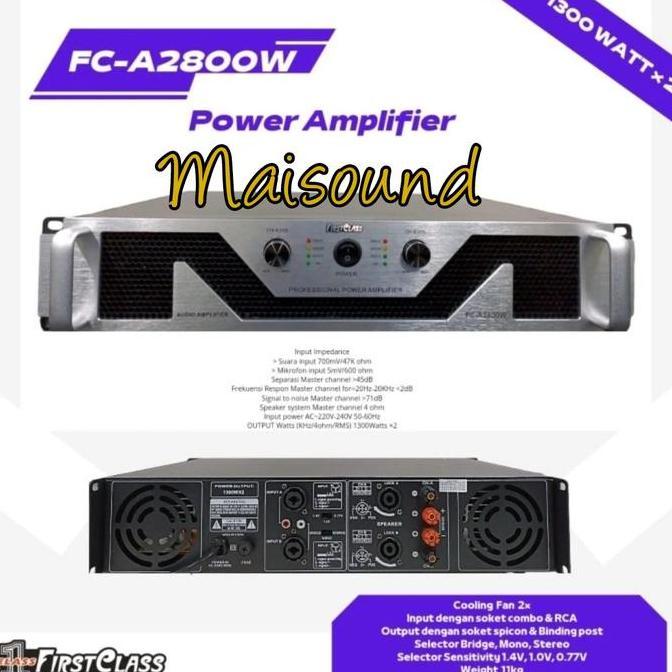 Kualitas Terjamin Power Amplifier Firstclass  Fc A2800W Fca2800W Fca 2800W Original