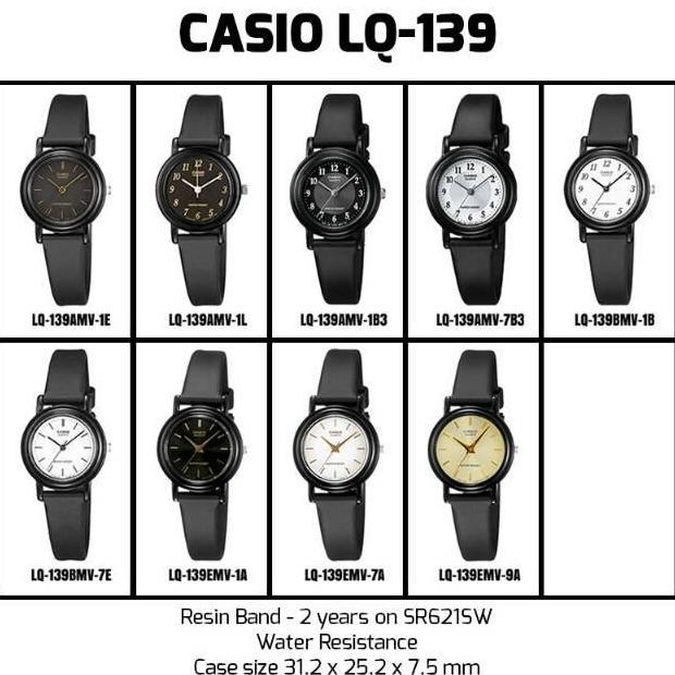 Casio Analog Jam Tangan Wanita Karet LQ-139 Original