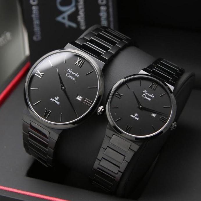 ALEXANDRE CHRISTIE AC8564 AC 8564 SAPPHIRE GLASS JAM WANITA ORIGINAL