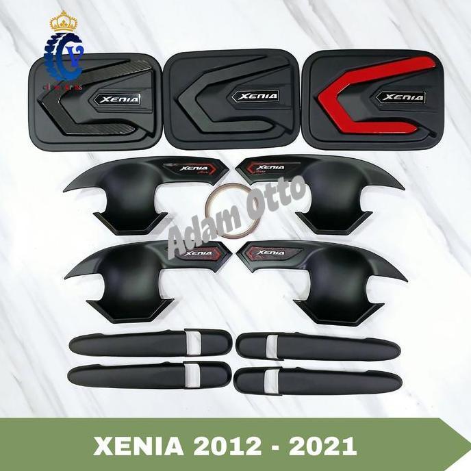 SPAREPART KENDARAAN] PAKET COVER HANDLE OUTER PINTU TANK COVER MOBIL XENIA 2012 - 2021 HITAM JSL KUA