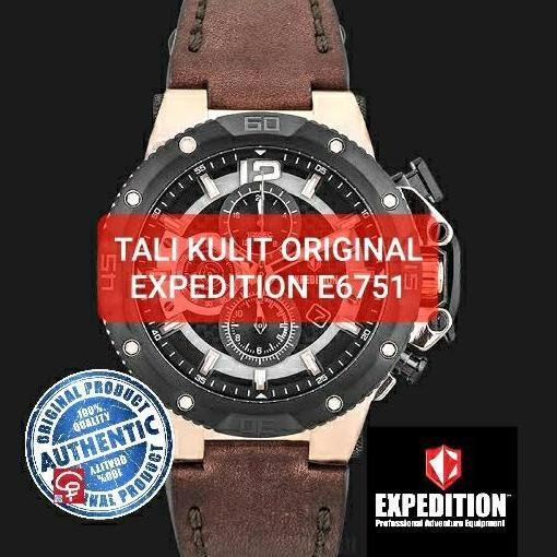 STRAP KULIT TALI JAM EXPEDITION E6751 E 6751 ORIGINAL GENUINE LEATHER