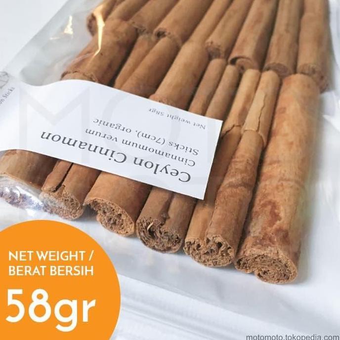 Ceylon Cinnamon Stick Organic Kayu Manis Organik Batang Stik Batangan
