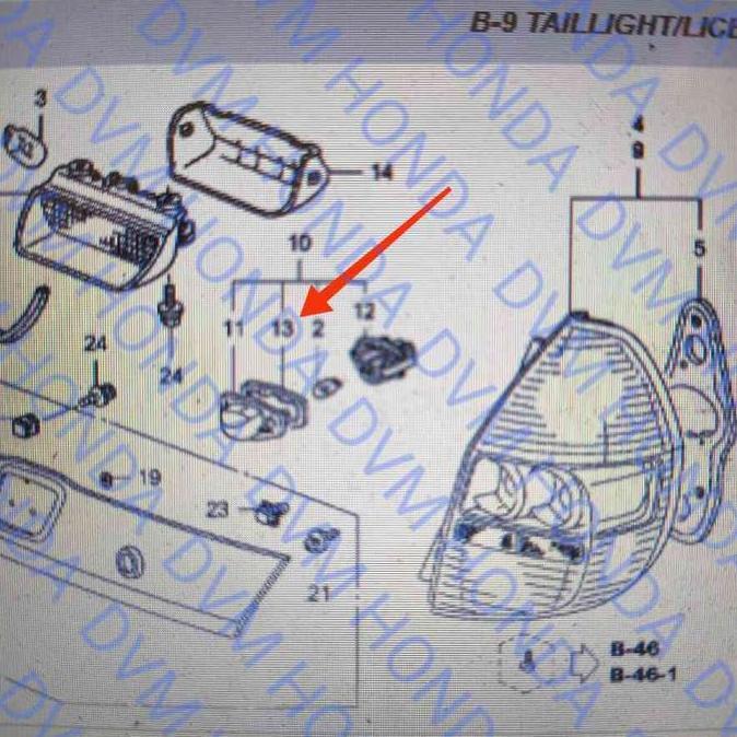 Packing Busa/Spons Mica/Mika Lampu Plat Nomor Original BRV DG1/CRV RE RM/Freed/Jazz GD GE GK/Mobilio