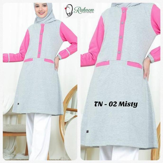 Tunik Wanita Casual RAHNEM / TN - 02 / Fashion Muslim Polos