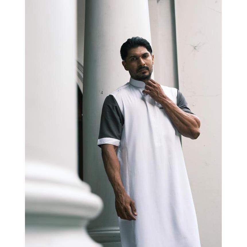 New THOBE MUSLIM PRIA GAMIS EKSLUSIF SH-158 PUTIH