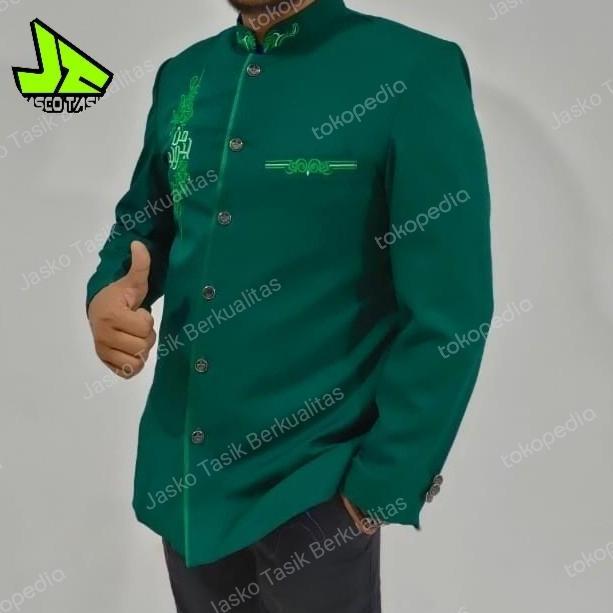 New Jas Koko hijau botol motif MW jasko busana muslim pria by jasco