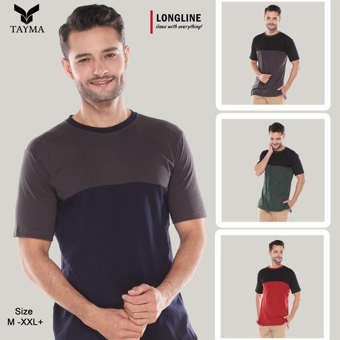 New Baju Kaos Pria, Longline Pria, Kaos Kurta Lengan Pendek