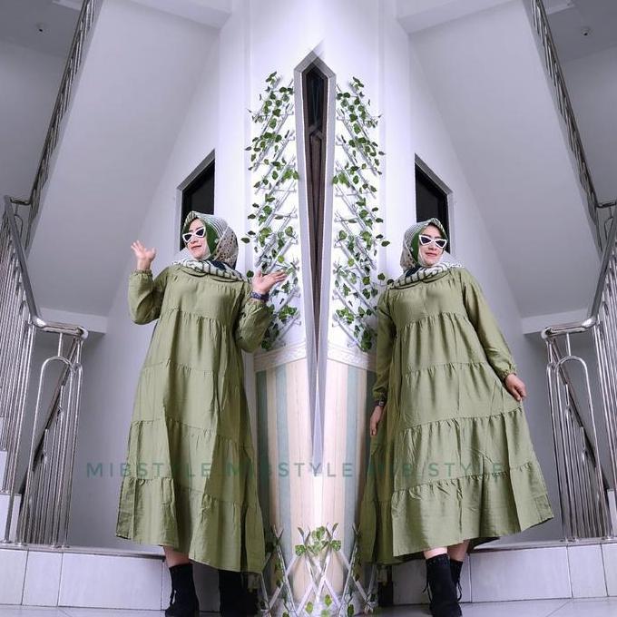 MIB Style - Audy Midi Long Tunik Polos Katun Twill Premium Baju Tunik Wanita Muslim Polos Simpel Ele