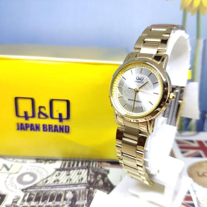 Q&Q QnQ QQ Analog Jam Tangan Rantai Gold QA39J010Y Original