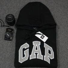 EXCLUSIVE GAP Hoodie Sweater - Jaket GAP Abu Teks Bordir Bahan Tebal Premium Ukuran M sampai XXL 202
