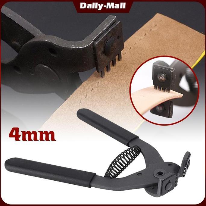 LEONAB 4mm Alat Pelubang Stitching 4 Hole Punch Hole Punch Leather Tool