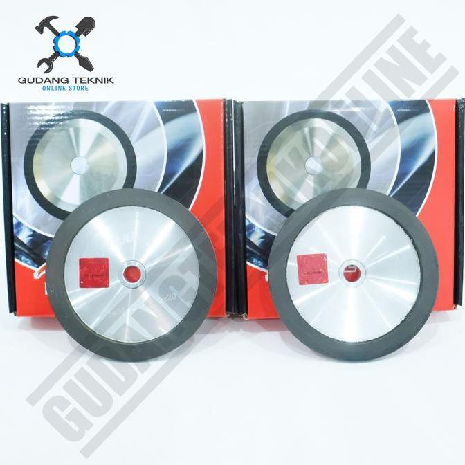 DELLINE Diamond Wheel Asah 5" BULL Grit 240 400 TEBAL / Mata Batu Gerinda Asah