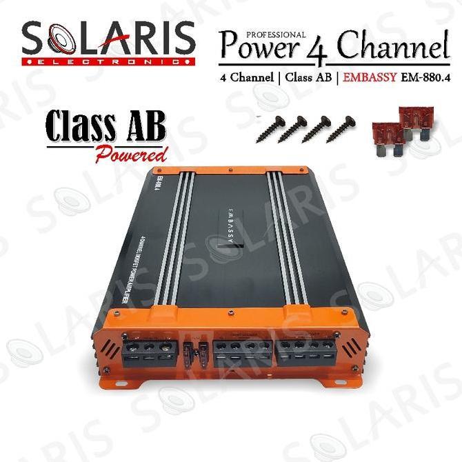 Power Mobil Embassy 4 Channel Em-880.4 Class AB Original