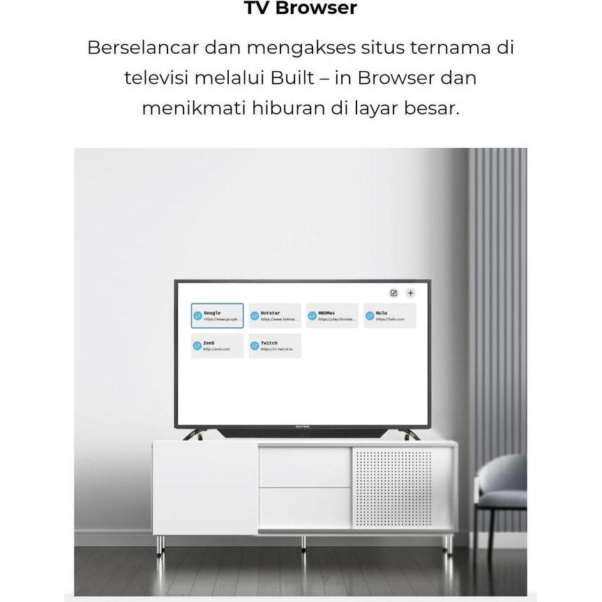 POLYTRON LED Smart TV 32 Inch PLD 32CV1869 Youtube Mola Netflix