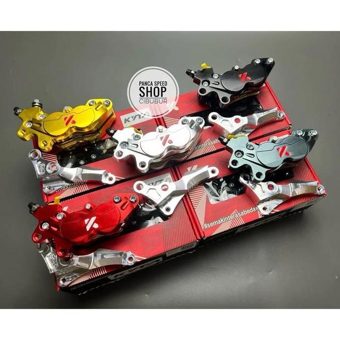 Kaliper Kepala babi KTC CL4 4 piston Breket 260mm shock SFF Vario 110 125 150 Beat fi karbu Scoopy O