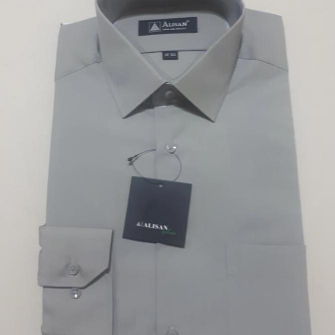New ALISAN Reguler Kemeja Pria Lengan Panjang REGULER|ANEKA WARNA| H2 Hijau Mint Formal Kerah