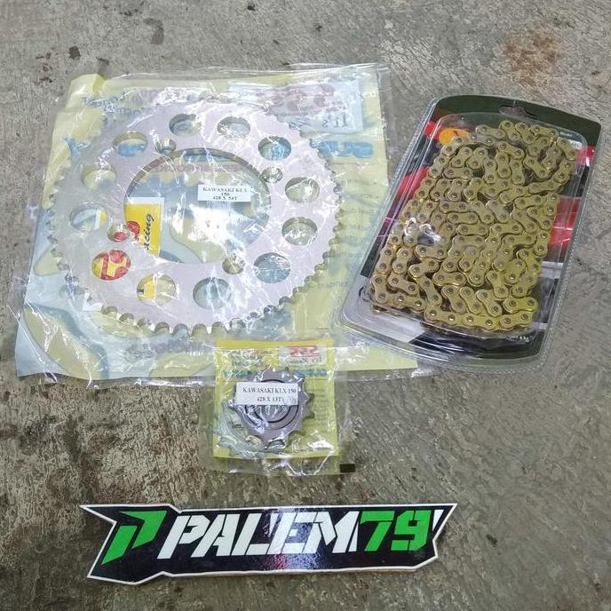 Gear Set - Paket Gir Depan Belakang SSS Rantai KLX 150 S L BF Dtracker